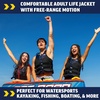 image:imageWOW Sports Life Jacket US Coast Guard Approved Life Vest For Fishing Kyaking amp Boating PFD Red  2XL3XL  A US Coast Guardapproved Type III Evoprene life jacket Adjustable buckle straps for a secure fit on the waterSmallMedium