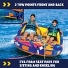 image:imageWOW Sports Max Vibes Tropic Rush Towable Tube  12 Riders  Rated to 340 lbs with an EZconnect tow point and a heavyduty nylon cover