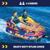 image:imageWOW Sports Max Vibes Tropic Rush Towable Tube  12 Riders  Rated to 340 lbs with an EZconnect tow point and a heavyduty nylon cover