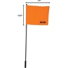 image:imageWOW Sports Watersports Safety Signal Flag  Orange  48 in Pole  Floating Design for Boating  Diver Down Alert