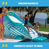 image:imageWOW Sports Wiggler Inflatable Sprinkler Slide with Center Bump  A backyard lawn water slide with zigzag sprinklers Tearresistant PVC lane for slipandslide runs hooks to a garden hose