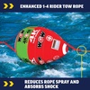 image:imageWow Sports 4K Tow Rope with Bobber  60 ft  Floating Buoy Indicator  A 4K tow rope for 14 riders on towable tubes and deck tubes 4150lb break strength 16strand braided line