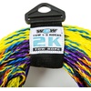 image:imageWow Sports 60 ft 2K Tow Rope  2Section  UV Treated  Floating Handle  A 2K tow rope for 12 riders on towable tubes and deck tubes 2375lb break strength 16strand braided line