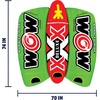 image:imageWow Sports Big Bazooka Towable DeckTube for Boating 1 2 3 or 4 PersonDecktube
