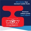 image:imageWow Sports Foam Water Saddle Float  Red  HandsFree Pool Seat  A handsfree foam water saddle you sit in with arms and legs free Militarygrade foam supports up to 220 lbsRed
