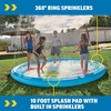 image:imageWow Sports Inflatable Splash Pad  10 ft Diameter  Water Sprinkler  An inflatable oceanthemed splash pad with a sprinkler ring Hooks to a garden hose PVC packs flat to store