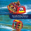 image:imageWow Sports Joker Towable Tube  13 Person  Standing Design  A standingride towable tube that tows 13 riders behind the boat
