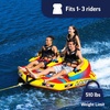 image:imageWow Sports Laser Towable Tube  13 Person  A towable tube that tows 13 riders behind the boat
