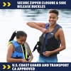 image:imageWow Sports Life Jacket US Coast Guard Approved Life Vest for Fishing Kyaking amp Boating PFD BlueLargeXL