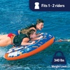 image:imageWow Sports Nova 3 Towable Deck Tube  13 Person  HeavyDuty PVC  Rated to 510 lbs with an EZconnect tow point and a heavyduty nylon cover2 Person