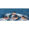 image:imageWow Sports Power Steer Towable Tube  12 Person  Steerable  A ridersteered deck tube that tows 12 riders behind the boat