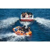 image:imageWow Sports Power Steer Towable Tube  12 Person  Steerable  A ridersteered deck tube that tows 12 riders behind the boat