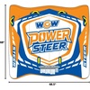 image:imageWow Sports Power Steer Towable Tube  12 Person  Steerable  A ridersteered deck tube that tows 12 riders behind the boat