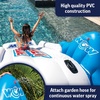 image:imageWow Sports Rocket Inflatable Backyard Water Slide  Builtin Sprayer  A giant inflatable pool slide that sends riders splashing into the water