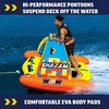 image:imageWow Sports Shazam 2 Towable Tube  12 Person  Standing Design  A standingride towable tube that tows 12 riders behind the boat