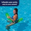 image:imageWow Sports Water Pickle Inflatable Pool Noodle  55 x 48 in  A pickleshaped inflatable pool noodle for pool and lake play Supports up to 220 lbs deflates flat to store
