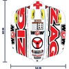 image:imageWow Sports Zig Zag Towable Inflatable Tube for Boating  1 to 2 Person Towable  Steerable Tubes for Boating60x54Inch