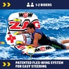 image:imageWow Sports Zig Zag Towable Inflatable Tube for Boating  1 to 2 Person Towable  Steerable Tubes for Boating60x54Inch