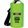 image:imageWOW Sports H2O Proof Dry bag 100 Waterproof Functional Internal Phone Pocket 30 L Green  A rolltop waterproof dry bag for boating kayaking and fishing