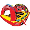 image:imageWow Sports Joker Towable Tube  13 Person  Standing Design  A standingride towable tube that tows 13 riders behind the boat
