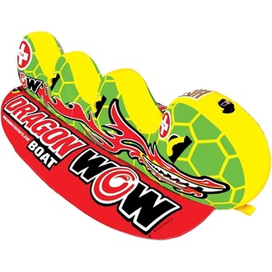 image:imageWOW Sports  Dragon Inflatable Cockpit Tube  Towable Boating Accessory for Kids amp Adults  Holds up to 3 Riders
