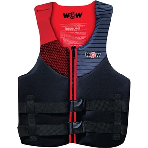 image:imageWOW Sports Life Jacket US Coast Guard Approved Life Vest For Fishing Kyaking amp Boating PFD Red  2XL3XL  A US Coast Guardapproved Type III Evoprene life jacket Adjustable buckle straps for a secure fit on the water2XL3XL