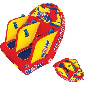 image:imageWOW Sports Wake Walker Towable Tube for Boating  2 Person Towable  Durable Tubes for Boating