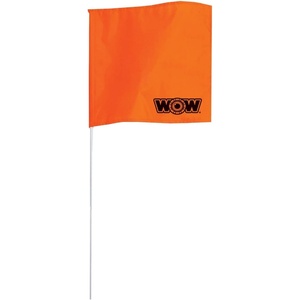 image:imageWOW Sports Watersports Safety Signal Flag  Orange  24 in Pole  A floating safety signal flag for boating and diverdown alerts