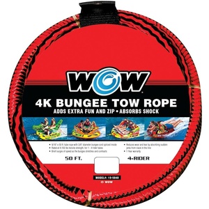 image:imageWOW Sports World of Watersports 195040 Bungee Tow Rope 50 Feet Long Black Standard