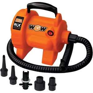 image:imageWow Sports 120V AC Electric Pump  600 Lmin Air Inflator  5 Adapters  A 120V AC air pump for towables pool floats and air mattresses 600 Lmin adapters for Boston pinch and standard valves30 PSI  1500 Liter  minute