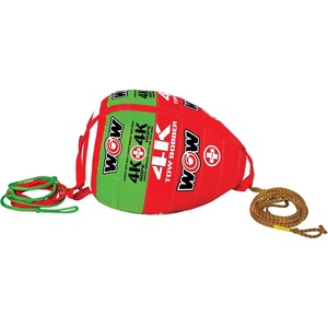 image:imageWow Sports 4K Tow Rope with Bobber  60 ft  Floating Buoy Indicator  A 4K tow rope for 14 riders on towable tubes and deck tubes 4150lb break strength 16strand braided line