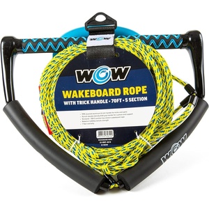 image:imageWow Sports 70 ft Wakeboard Tow Rope  Trick Handle  A tow rope for wakeboarding and water skiing UVtreated braided line with a wide trick handle