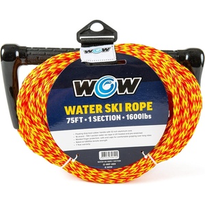 image:imageWow Sports 75 ft Water Ski Rope  UV Treated  1600lb Strength  Floating Handle  for Wakeboard amp Wakesurf