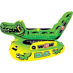 image:imageWow Sports Big Al Alligator Towable Tube  14 Person  Nylon Cover  An alligatorthemed towable tube that tows 14 riders behind the boat