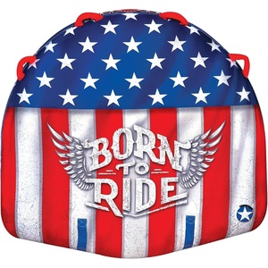 image:imageWow Sports Born to Ride Soft Top Towable Tube  12 Person  A softtop deck tube that tows 12 riders behind the boat