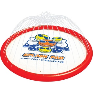 image:imageWow Sports Giant Super Splash Pad  10 ft Diameter  An inflatable splash pad with a sprinkler ring Hooks to a garden hose PVC packs flat to store10