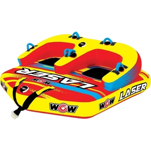 image:imageWow Sports Laser Towable Tube  13 Person  A towable tube that tows 13 riders behind the boat