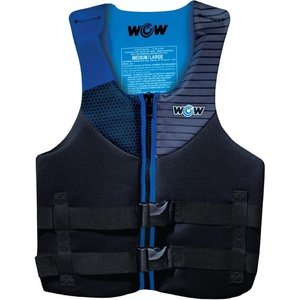 image:imageWow Sports Life Jacket US Coast Guard Approved Life Vest for Fishing Kyaking amp Boating PFD BlueSmallMedium