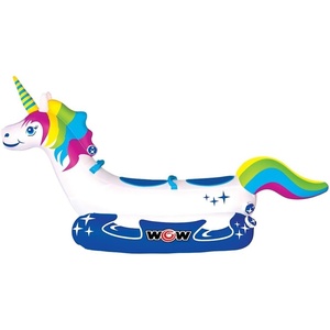 image:imageWow Sports Novelty Themed Towable Tube  12 Riders  Durable Nylon Cover  A novelty towable tube that tows 12 riders behind the boat
