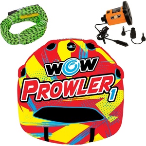 image:imageWow Sports Prowler Towable Tube Starter Kit  Includes 12V Pump amp 1K Tow Rope1 Person