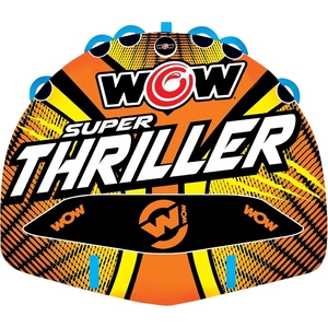 image:imageWow Sports Thriller Towable Deck Tube for Boating Adults Tubing Boat Inflatable for Water Sports3 person