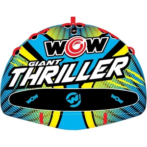 image:imageWow Sports Thriller Towable Deck Tube for Boating Adults Tubing Boat Inflatable for Water Sports4 person