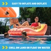 image:imageWOW Sports Inflatable Chaise Lounge  68 x 36 in  Cup Holder  Pool amp Lake Float for AdultsSun Geo
