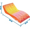 image:imageWOW Sports Inflatable Chaise Lounge  68 x 36 in  Cup Holder  Pool amp Lake Float for AdultsSun Geo