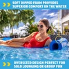 image:imageWow Sports Dipped Foam Floating Mat  Blue  6 ft  A rollup foam floating water mat that stays buoyant for lounging out on the lakeBlue