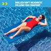 image:imageWow Sports Dipped Foam Floating Mat  Blue  6 ft  A rollup foam floating water mat that stays buoyant for lounging out on the lakeBlue