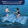 image:imageWow Sports Inflatable Water Walkway Mat  Blue Chevron  10 x 6 ft  An inflatable floating mat with a rigid Ibeam surface