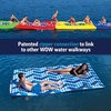 image:imageWow Sports Inflatable Water Walkway Mat  Blue Chevron  10 x 6 ft  An inflatable floating mat with a rigid Ibeam surface