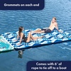 image:imageWow Sports Inflatable Water Walkway Mat  Palm Leaf  10 x 6 ft  Connects to Boats amp Other Mats  for Kids amp Adults  An inflatable floating mat with a rigid Ibeam surface