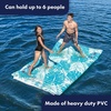 image:imageWow Sports Inflatable Water Walkway Mat  Palm Leaf  10 x 6 ft  Connects to Boats amp Other Mats  for Kids amp Adults  An inflatable floating mat with a rigid Ibeam surface